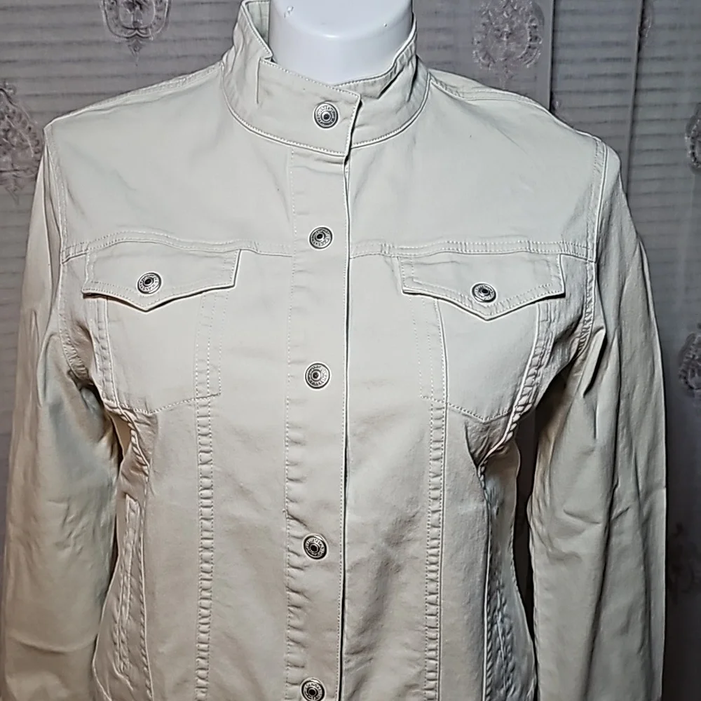 GAP Vintage Beige Jacket Woman's Size XL - Picture 3 of 12